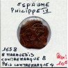 Espagne Philippe IV 8 maravedis 1658 contramarque XIII TB pièce de monnaie