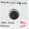 Italie Republique d'Ancone, Denaro 1300-1400 TB, pièce de monnaie