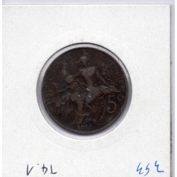 5 centimes Dupuis 1911 TB, France pièce de monnaie