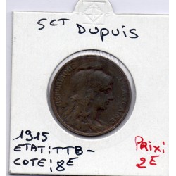 5 centimes Dupuis 1915 TTB-, France pièce de monnaie