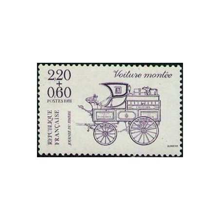 Timbre Yvert No 2525 Journée du timbre, voiture montée