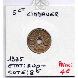 5 centimes Lindauer 1935 Sup+, France pièce de monnaie