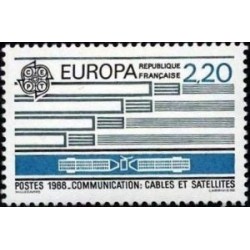 Timbre Yvert No 2531 Europa transports et communication, Cables et Satellites