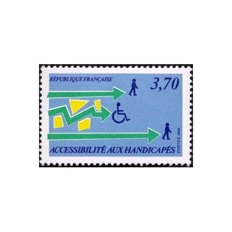 Timbre Yvert No 2536 Accessibilité aux handicapés