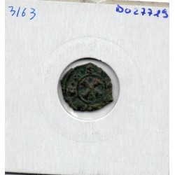 Italie Sicile Messine Manfredi denaro M Gothique 1258-1266 TB pièce de monnaie