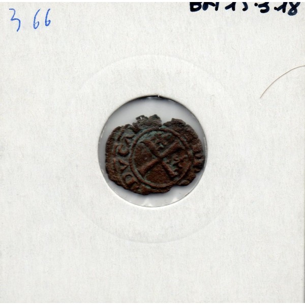 Italie Sicile Messine Charles 1er d'Anjou denaro Kar Omega 1266-1282 TB pièce de monnaie