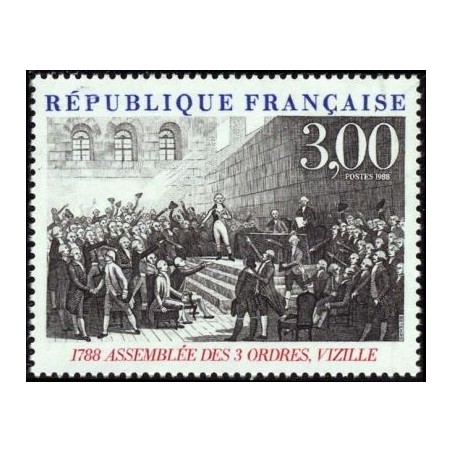 Timbre Yvert No 2537  Bicentenaire de la révolution, Assemblée des 3 ordres à Vizille