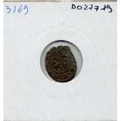 Italie Sicile Messine Federico III d'Aragona denaro 1296-1337 TB pièce de monnaie