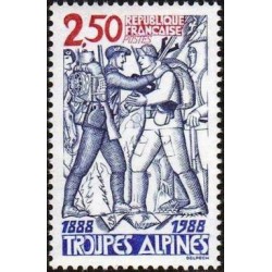 Timbre Yvert No 2543 Centenaire des troupes Alpines