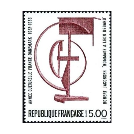 Timbre Yvert No 2551 Année culturelle France Danemark, Robert Jacobsen