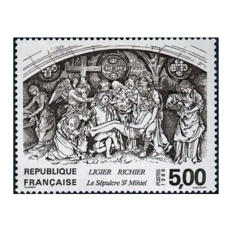 Timbre Yvert No 2553 Le Sépulcre Saint Mihiel de Ligier Richier