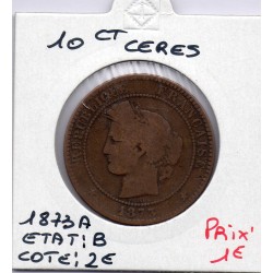 10 centimes Cérès 1872 A Paris Sup, France pièce de monnaie