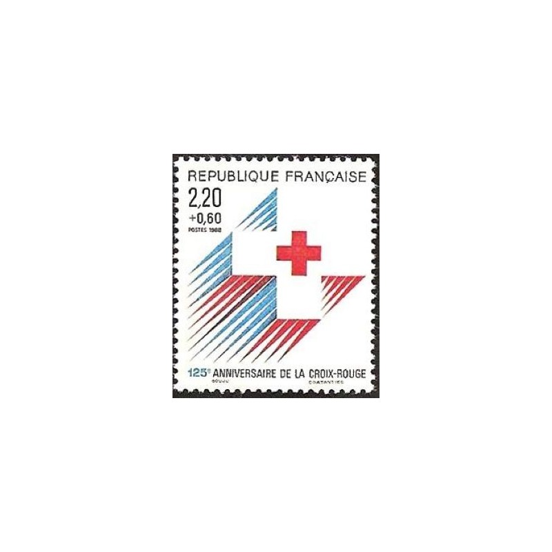 Timbre Yvert No 2555 Croix rouge, emblème