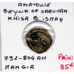 Anatolie Beylik of Saruhan Khisr B Ismaq 1 Mangir 792-804 AH TTB pièce de monnaie