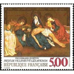 Timbre Yvert No 2558 Pieta de Vileneuve les Avignon d'Enguerrand Quarton