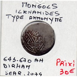 Ilkhanides annonyme 1 Dirham 643-670 AH TB pièce de monnaie