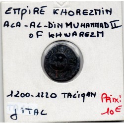 Khorezmin Ala Al-Din Muhammad II de khwarezm 1 Jital 1200-1220 AD Taliqan TTB pièce de monnaie
