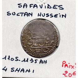Safavides Sultan Hussein 4 Shahi 1105-1135 AD TTB pièce de monnaie