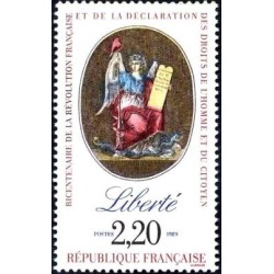 Timbre Yvert No 2573 bicentenaire de la révolution, La liberté