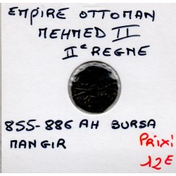 Empire Ottoman, Mehmed II 2eme Règne 1 Manghir 855-886 AH Bursa TB pièce de monnaie