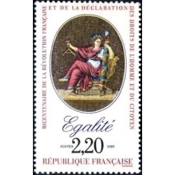 Timbre Yvert No 2574 Timbre France No Yvert & Tellier 2573 luxe **  1989  bicentenaire de la révolution, L'Egalité