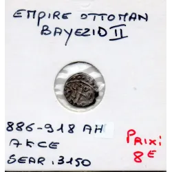Empire Ottoman, Bayezid II 1 Akce 886-918 AH TB pièce de monnaie