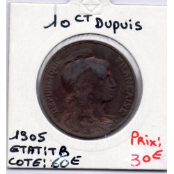 10 centimes Dupuis 1905 TB, France pièce de monnaie
