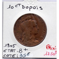 10 centimes Dupuis 1905 B+, France pièce de monnaie