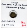 Bahmani Ala Al Din, Bahman Shah 1/2 Falus 1347-1358 TB pièce de monnaie