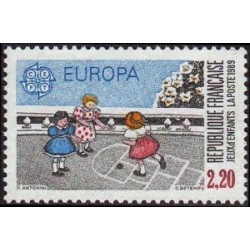 Timbre Yvert No 2584 europa jeux d'enfants, la marelle