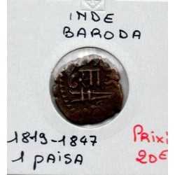 Baroda 1 paisa 1819-1847 TTB pièce de monnaie