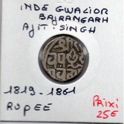 Gwalior Bajrangarh Ajit Singh 1 Rupee 1819-1861 TTB, pièce de monnaie