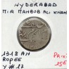 Hyderabad Mir Mahbub Ali Khan 1 rupee 1318 AH TTB, pièce de monnaie