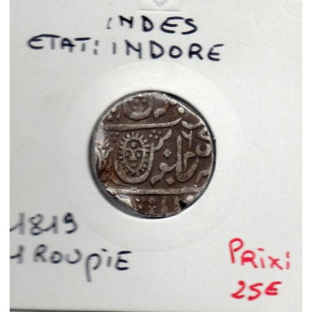 Inde Indore 1 rupee 1819 TTB pièce de monnaie