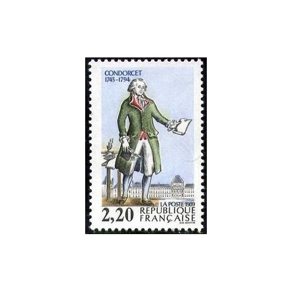 Timbre Yvert No 2592 Personnages célèbres de la révolution, Antoine Caritat