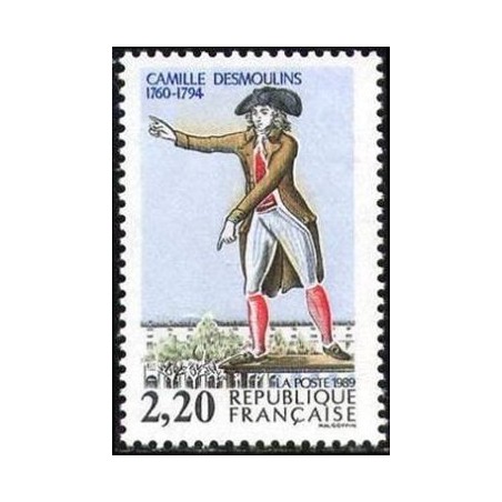 Timbre Yvert No 2594  Personnages célèbres de la révolution Camille Desmoulins