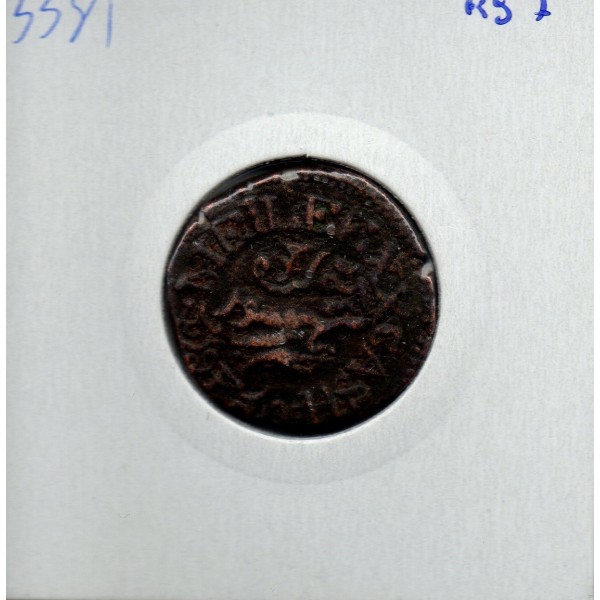 Mysore, 20 cash 1833 TTB, pièce de monnaie