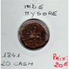 Mysore, 20 cash 1841 TTB-, pièce de monnaie