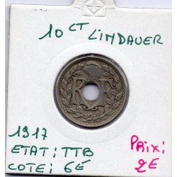 10 centimes Lindauer 1917 TTB, France pièce de monnaie