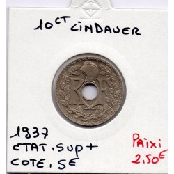 10 centimes Lindauer 1937 Sup+, France pièce de monnaie