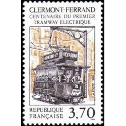 Timbre Yvert No 2608 Centenaire du premier tramway électrique à Clermont fd