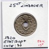 25 centimes Lindauer 1920 Sup+, France pièce de monnaie