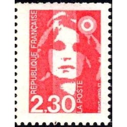 Timbre Yvert No 2614 Type Marianne du bicentenaire, 2.30fr rouge