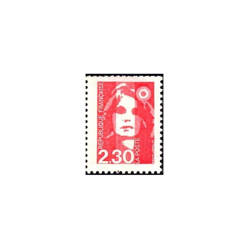 Timbre Yvert No 2614 Type Marianne du bicentenaire, 2.30fr rouge