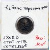 1/2 Franc Napoléon 1er 1808 D Lyon TTB, France pièce de monnaie