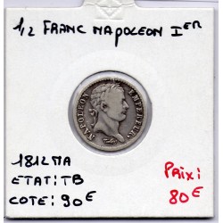 1/2 Franc Napoléon 1er 1812 MA Marseille TB, France pièce de monnaie