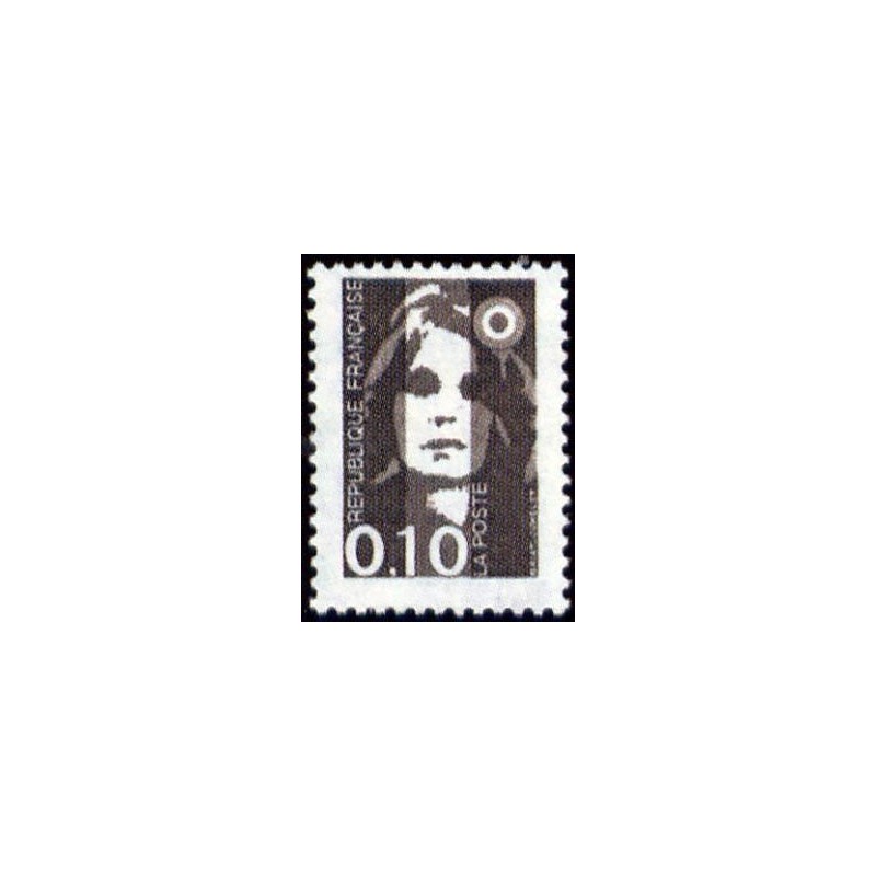 Timbre Yvert No 2617 Type Marianne du Bicentenaire 0.10fr bistre noir