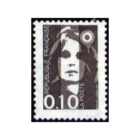 Timbre Yvert No 2617 Type Marianne du Bicentenaire 0.10fr bistre noir