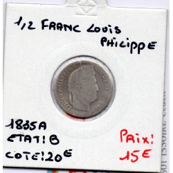 1/2 Franc Louis Philippe 1835 A Paris B, France pièce de monnaie