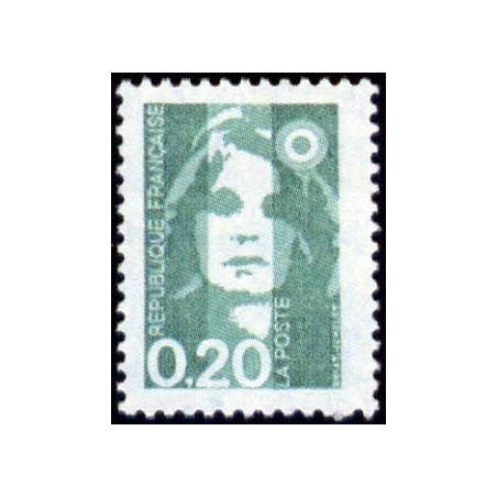 Timbre Yvert No 2618 Type Marianne du Bicentenaire 0.20fr émeraude